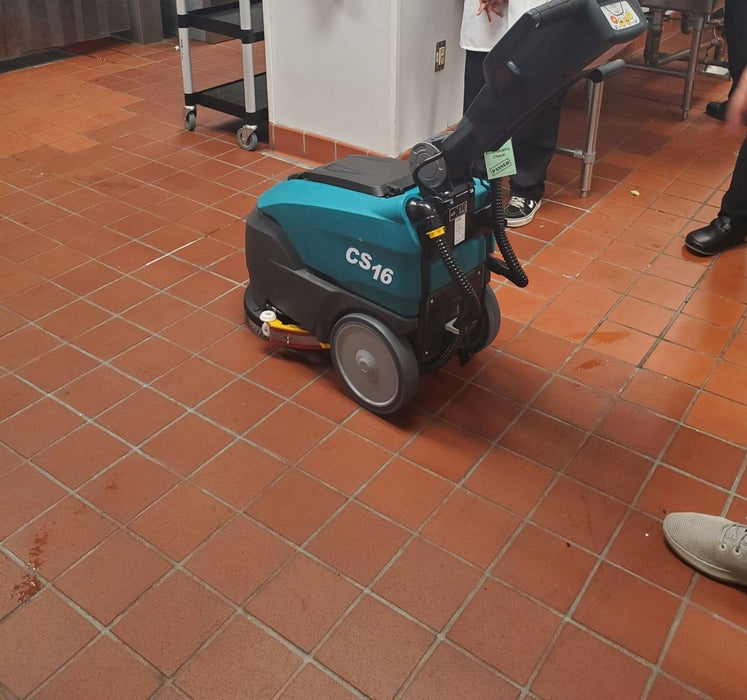 Tennant CS16 | 14" Walk Behind Floor Scrubber, Disk, Battery