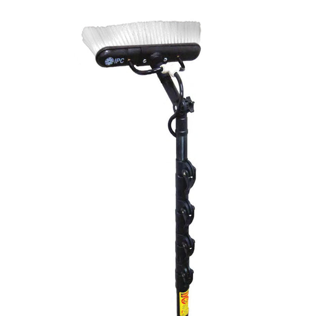 45' IPC Eagle Telescopic Carbon Fiber Composite Window Washing Pole w/ 14" Synthetic Slide Brush and Gooseneck GN8