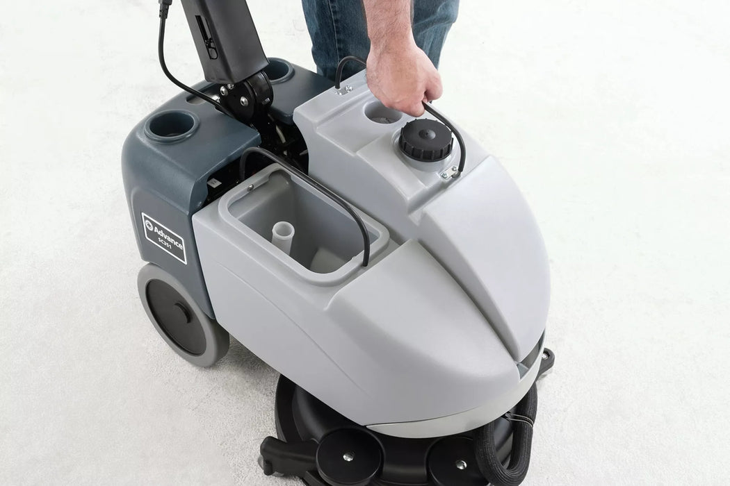 Advance SC351, Floor Scrubber, 14", 2.5 Gallon, Cordless, Pad Assist, Disk