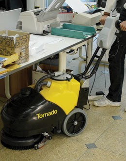 Tornado BD 14/4 | 14" Walk Behind Disk Floor Scrubber, Battery, Pad Assist