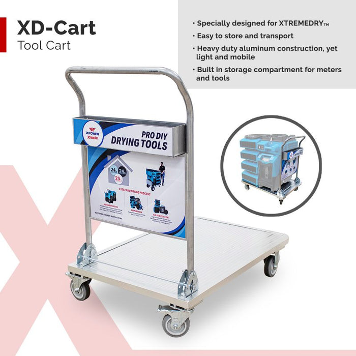 XTREMEDRY® Mojave Complete DIY Pro-Drying System, Air Mover, Dehumidifier, HEPA Air Scrubber, Transport Cart, HEPA