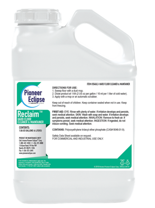 ReClaim Hard Floor Cleaner & Maintainer, Pioneer Eclipse 354GL3, 3 x 1 gal