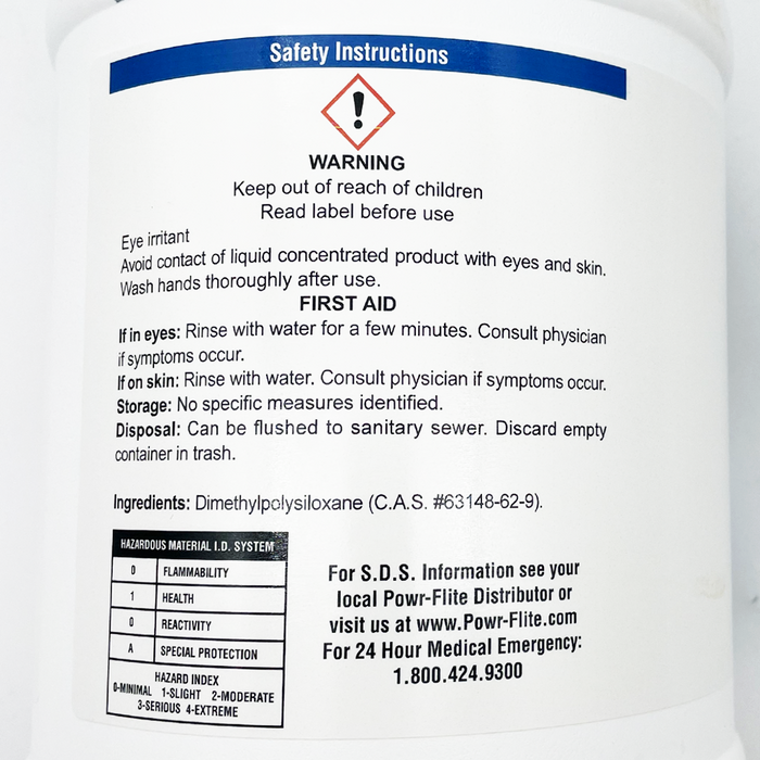 Powr Flite Suppressor, Carpet, Defoamer, 1 Gallon