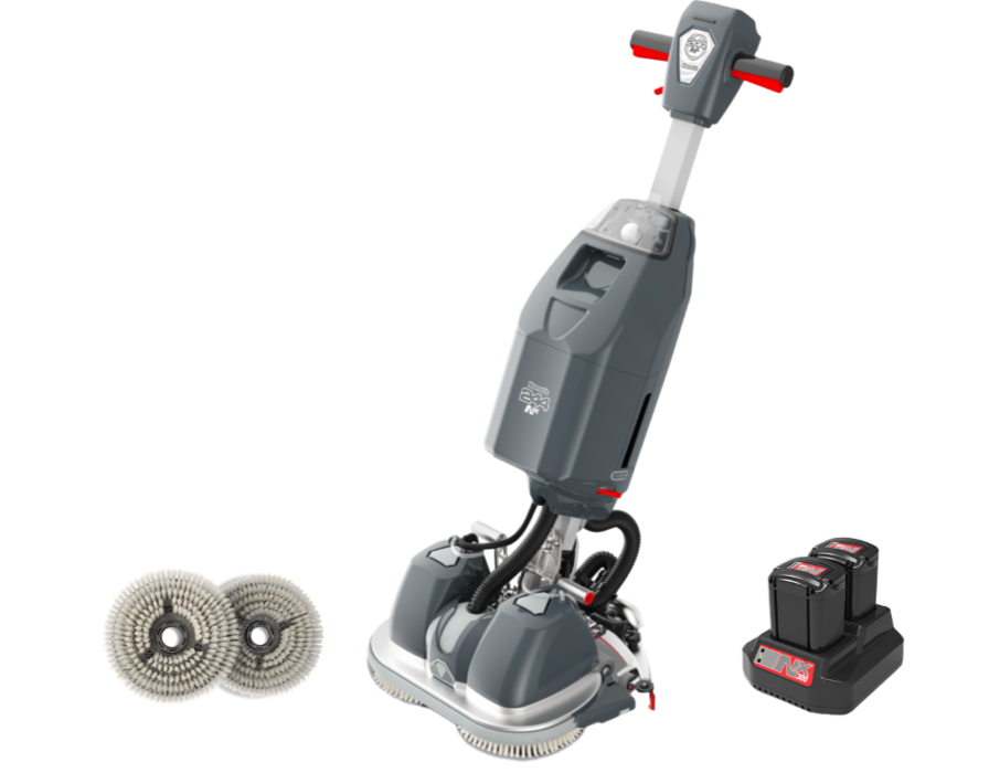 NaceCare NUC 244NX, Floor Scrubber, 18", 1 Gallon, Lithium, Disk, Up to 2500 Charge Cycles