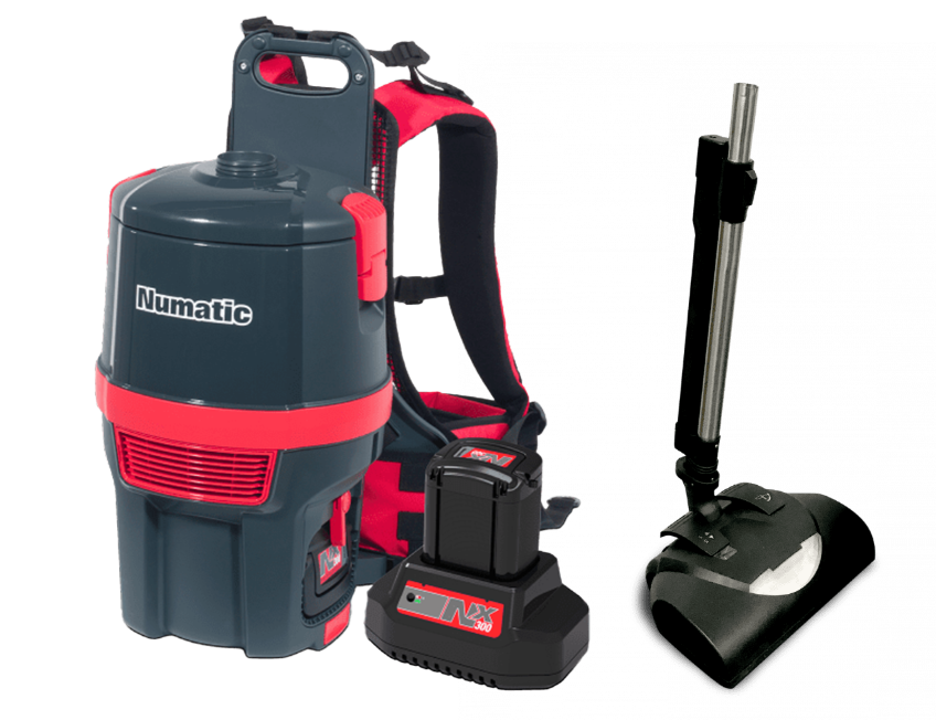 NaceCare RBV 150NX , Backpack Vacuum, 6 QT, Cordless, 90 mins Low, 55 mins High, 15lbs