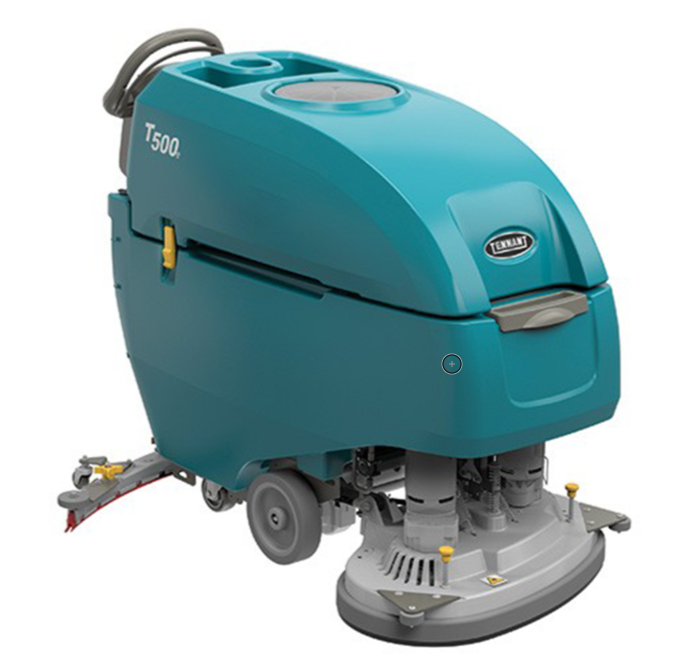 Tennant T500e | 28" Walk Behind Disk Floor Scrubber, Battery, Self Propel