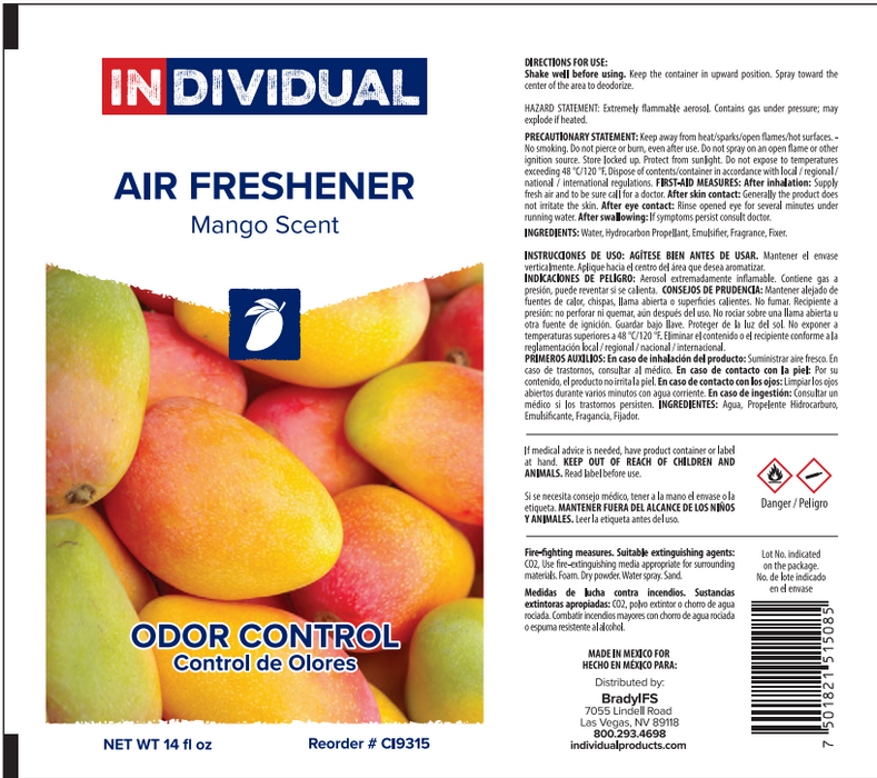 Air Freshener | Mango, 14 oz, 12 per case, VOC Compliant