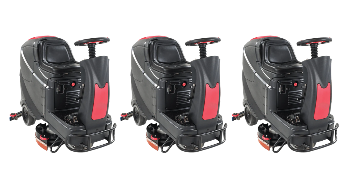 Floor Scrubber | 28" Ride On Disk | Battery | SweepScrub SS710R | 3 Pack