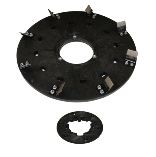 Diamabrush | 18" Coating Removal Tool | 25 Grit | 8 Blades | CCW | NP-9200 Clutch Plate Included