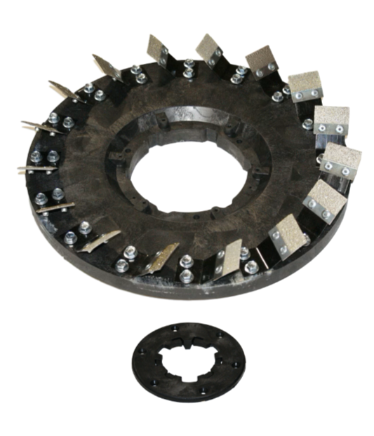 Diamabrush | 18" Concrete Tool | 25 Grit | 16 Blades | CCW | NP-9200 Clutch Plate Included