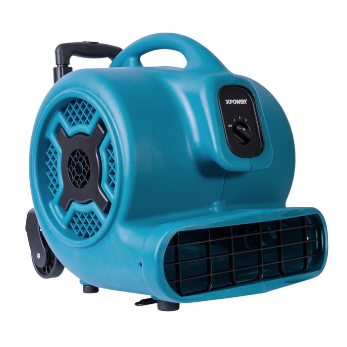 XPOWER X-830H, Air Mover, 1 HP, 3600 CFM, Telescopic Handle & Wheels, Stackable, 34.5lbs, 8.5 AMPs