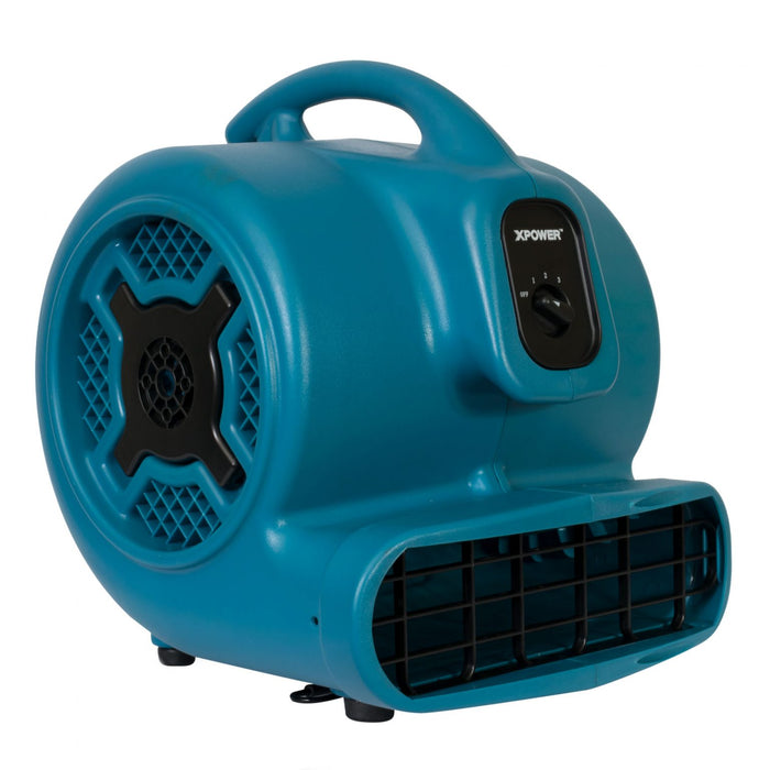 XPOWER P-830, Air Mover, 1 HP, 3600 CFM, Stackable, Telescopic Handle and Wheels, 8.5 AMPs, 28.5lbs