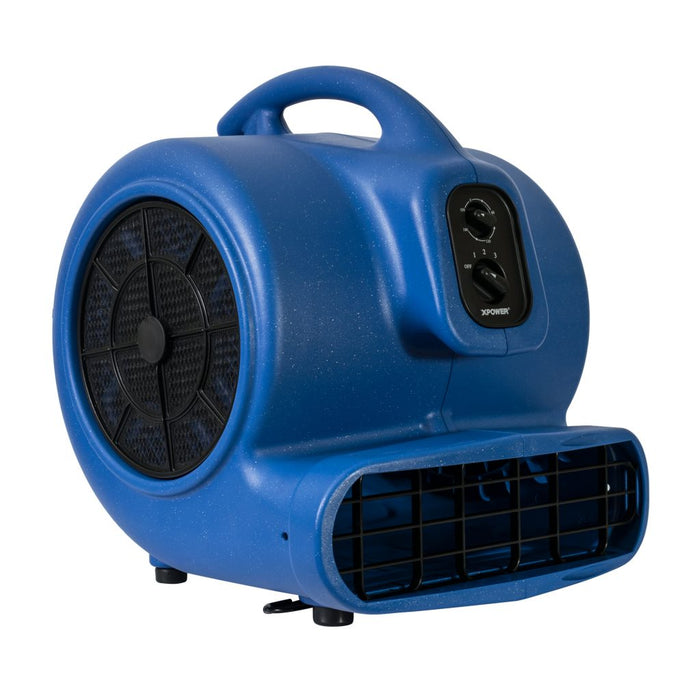 XPOWER X-800TF, Air Mover, 3/4 HP, 3200 CFM, Stackable, 27.5lbs, 7.5 AMPs, Timer and Filter Kit Included