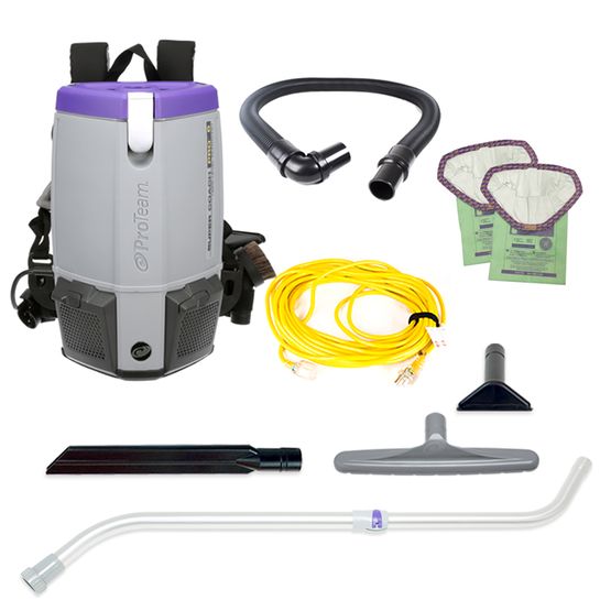 Proteam Supercoach Pro 6QT, Backpack Vacuum, 11.6lbs