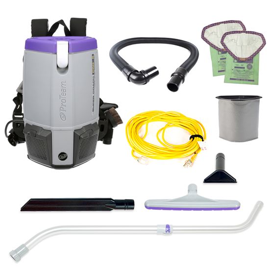 Proteam Supercoach Pro 6QT, Backpack Vacuum, 11.6lbs