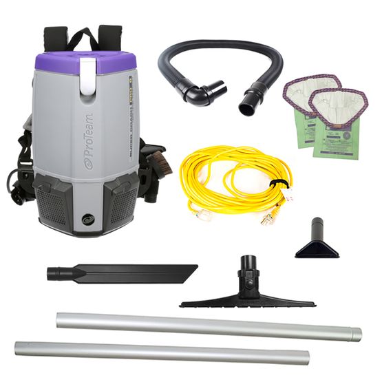 Proteam Supercoach Pro 6QT, Backpack Vacuum, 11.6lbs