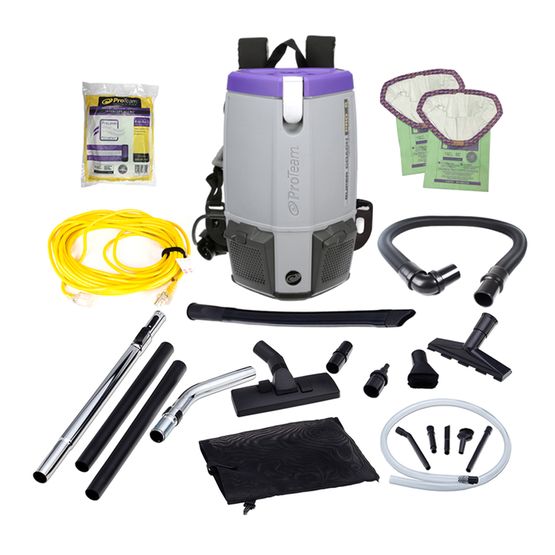 Proteam Supercoach Pro 6QT, Backpack Vacuum, 11.6lbs