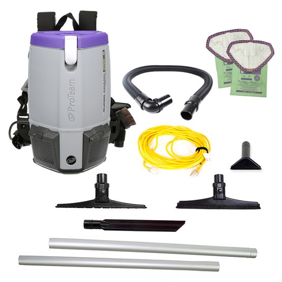 Proteam Supercoach Pro 6QT, Backpack Vacuum, 11.6lbs