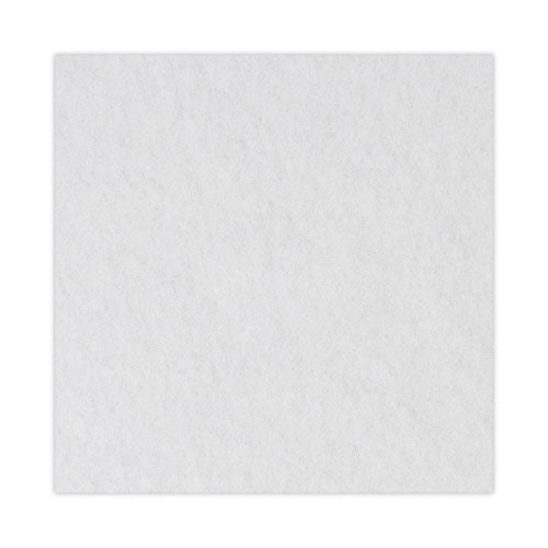 Polishing Floor Pads, 20" Diameter, White, 5/carton