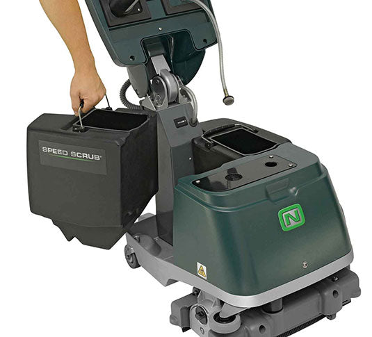 Nobles SS15, Floor Sweeper Scrubber, 15", 2.5-3 Gallon, Electric or Battery, Forward and Reverse, Cylindrical