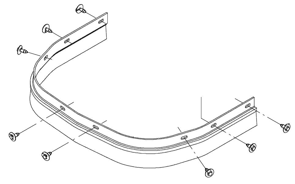 Tennant 9021042 Front Guard Bumper Kit