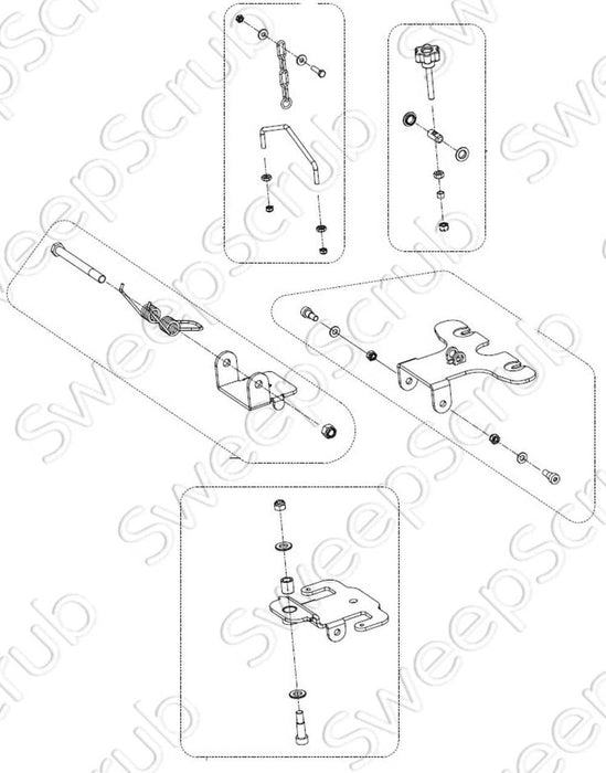 Nilfisk Advance VR26006 Squeegee Bracket Assembly