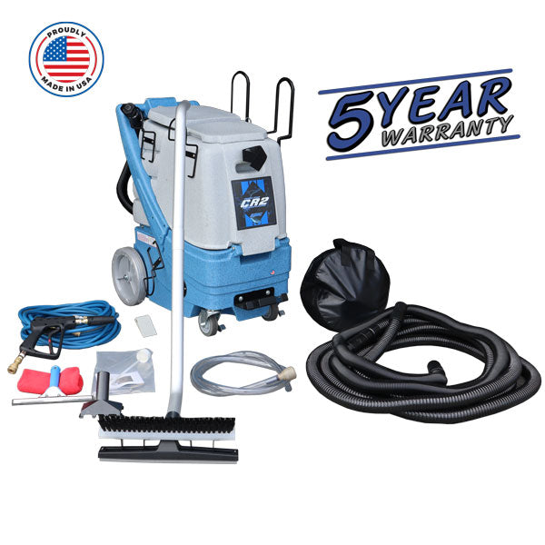 EDIC CR2 Jr 2000RC, Restroom Cleaning Machine, Touch Free, 12 Gallon, 500 PSI, 45' Solution Vacuum Hoses, Chemical Metering, 5 Year Warranty