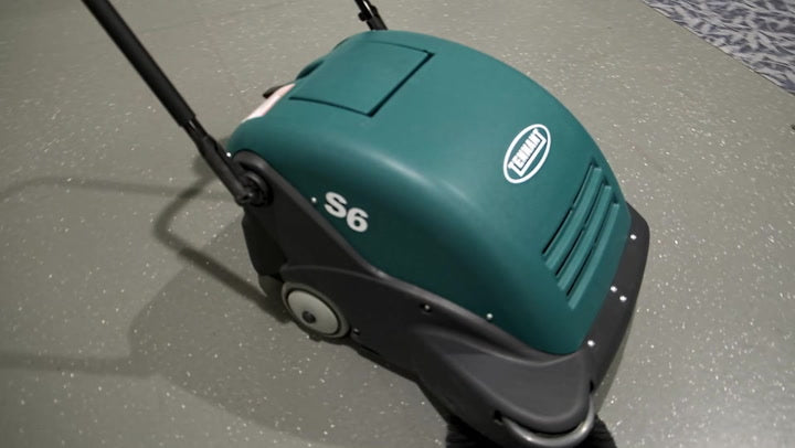 Tennant S6 | Floor Sweeper | 26" Walk Behind  | Battery | Push